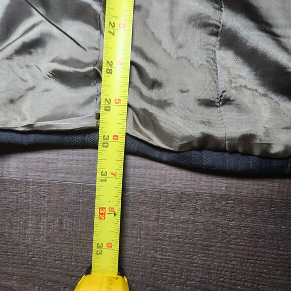 JACK VICTOR Mens Sport Coat Blazer 43R Gray Herringbone Wool Two-Button Notch - Picture 16 of 16